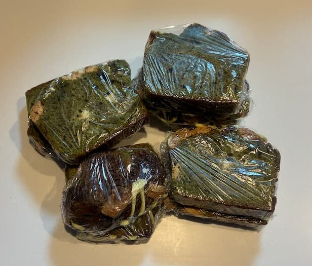 抹茶ホワイトチョコローフ ラップ 小分け 冷凍