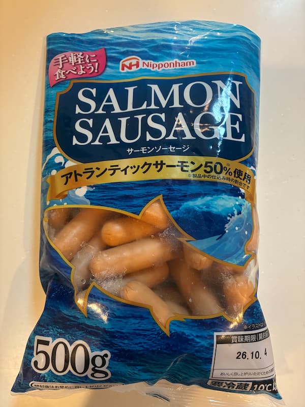 コストコ 日本ハム サーモンソーセージ 500g パッケージ